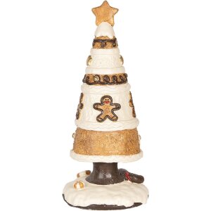 Clayre & Eef 6MG0145 Décoration Arbre de Noël Marron Beige Ø 24x51 cm