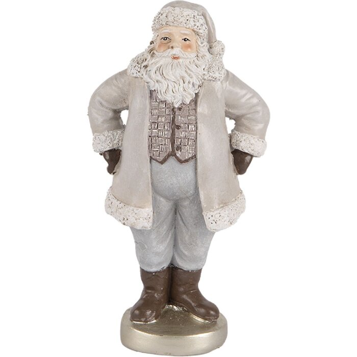 Décoration Père Noël Clayre & Eef 8x6x15 cm Gris