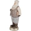 Figurine Père Noël Clayre & Eef 8x6x15 cm Beige/Gris