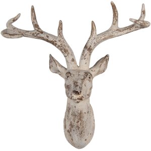 Décoration Murale Cerf Clayre & Eef 33x16x37 cm