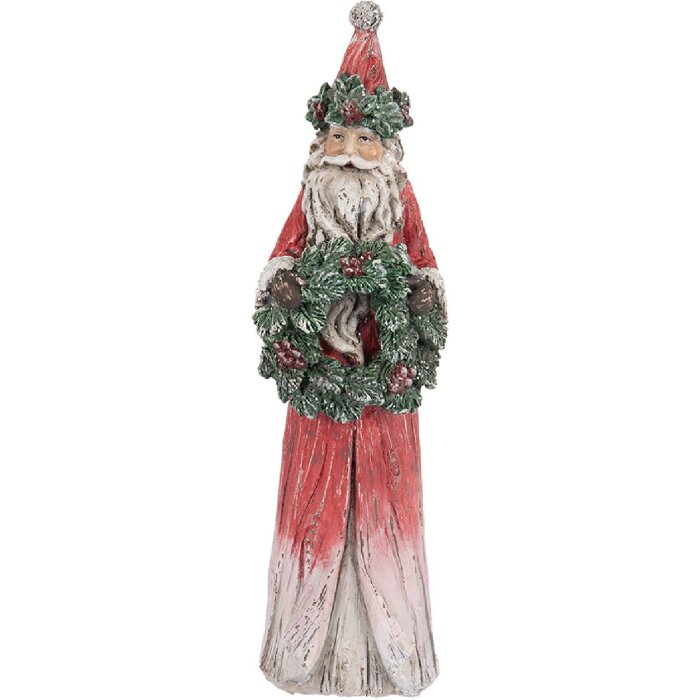 Décoration Père Noël Clayre & Eef Rouge et Vert 7x6x24 cm