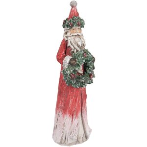 Décoration Père Noël Clayre & Eef Rouge et Vert 7x6x24 cm