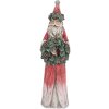 Décoration Père Noël Clayre & Eef Rouge et Vert 7x6x24 cm