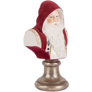 Clayre & Eef 6PR5538 Buste Père Noël Décoration Noël 10x9x19 cm