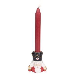 Clayre & Eef 6PR5540 Bougeoir Casse-noisette Rouge et Blanc