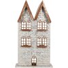 Clayre & Eef 6Y5811 Porte-Bougie Maison 30x13x54 cm Gris