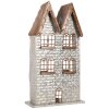 Clayre & Eef 6Y5811 Porte-Bougie Maison 30x13x54 cm Gris