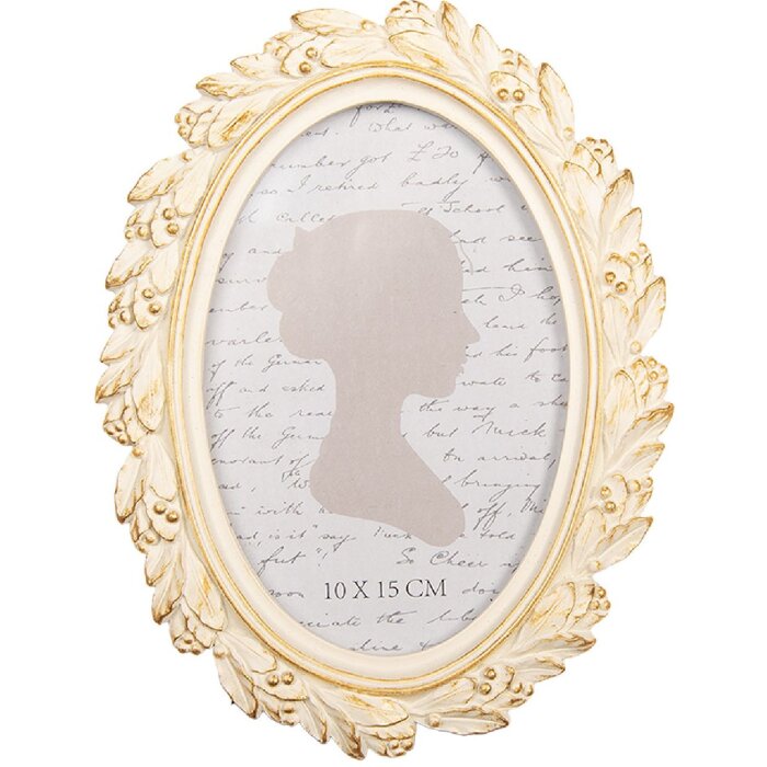 Cadre Photo Clayre & Eef 2F1313 15x20 cm Beige-Doré 10x15 cm