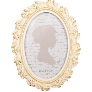 Cadre Photo Clayre & Eef 2F1313 15x20 cm Beige-Doré 10x15 cm