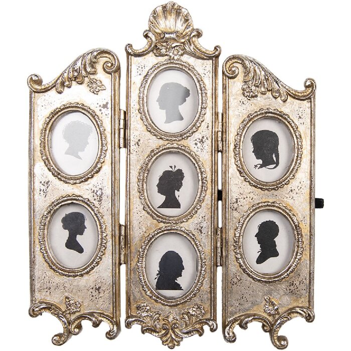 Cadre Photo Clayre & Eef 2F1323 Argent 7 Photos 4x5 cm