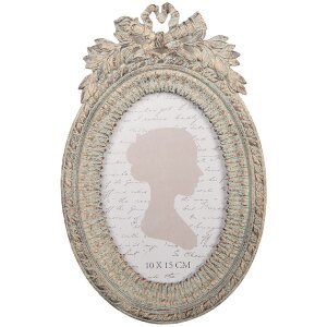 Clayre & Eef 2F1333 cadre photo 15x3x23 cm beige-vert 10x15 cm
