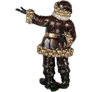Clayre & Eef Père Noël Décoration 58x33x76 cm Rouge Doré