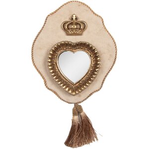 Clayre & Eef 62S334 Miroir Beige-Doré 19x3x22 cm