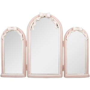 Miroir mural Clayre & Eef 62S335 48x4x34 cm rose et blanc