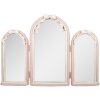 Miroir mural Clayre & Eef 62S335 48x4x34 cm rose et blanc