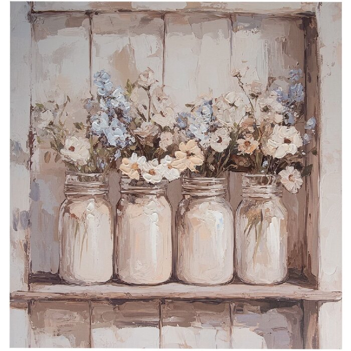 Clayre & Eef 66266 Décoration Murale Beige/Rose 51x3x51 cm