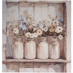 Clayre & Eef 66266 Décoration Murale Beige/Rose 51x3x51 cm