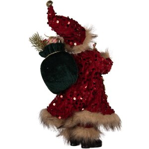Clayre & Eef 66322 Décoration Père Noël 16x12x31 cm Rouge