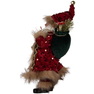 Clayre & Eef 66322 Décoration Père Noël 16x12x31 cm Rouge