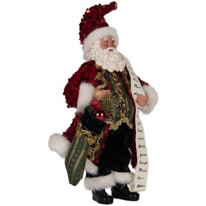 Décoration Père Noël Clayre & Eef rot 16x8x28 cm