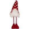 Clayre & Eef 66328 Nain Décoratif LED Rouge et Blanc 56 cm