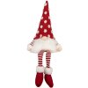 Clayre & Eef Nain Décoratif LED 16x12x32/60 cm Rouge et Blanc