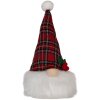 Clayre & Eef 66332 Décoration Nain LED Rouge-Blanc 10x10x25 cm