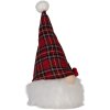 Clayre & Eef 66332 Décoration Nain LED Rouge-Blanc 10x10x25 cm
