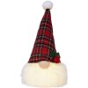 Clayre & Eef 66332 Décoration Nain LED Rouge-Blanc 10x10x25 cm