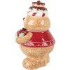 Clayre & Eef 6CE2214 Pot à provisions en céramique 17x14x24 cm marron rouge