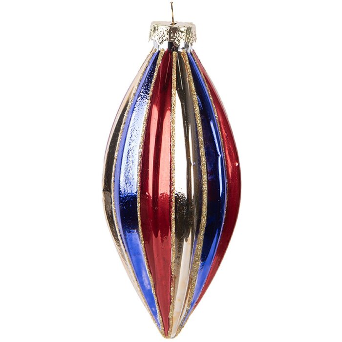 Boule de Noël Multicolore 6x13 cm Clayre & Eef