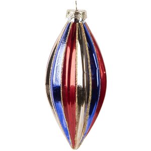 Boule de Noël Multicolore 6x13 cm Clayre & Eef