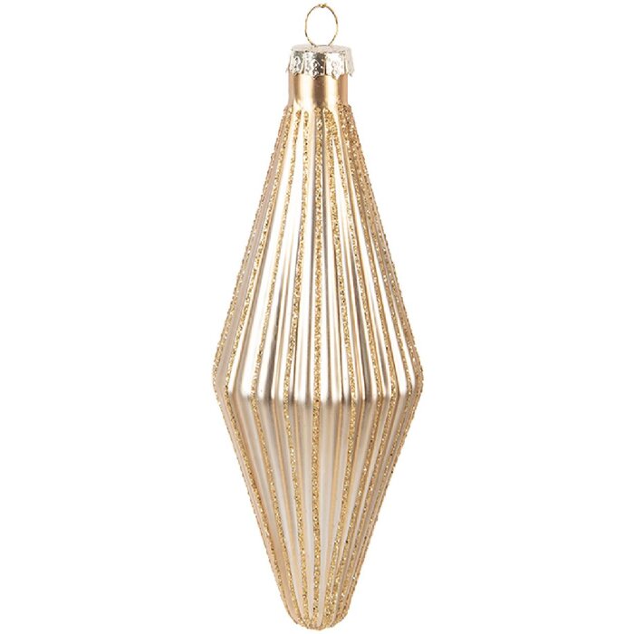 Boule de Noël Ø 5x15 cm Dorée Clayre & Eef