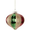 Boule de Noël Ø 10 cm Vert Rouge Clayre & Eef