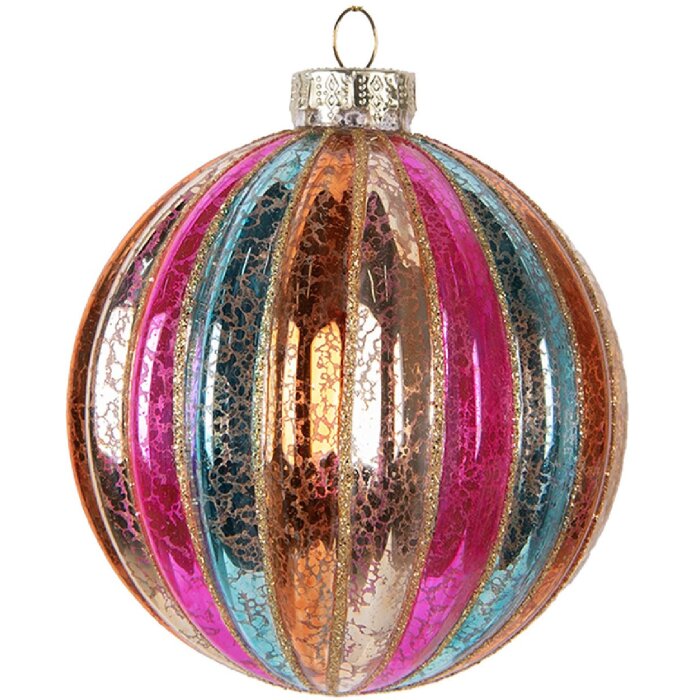 Boule de Noël Clayre & Eef Ø 10x11 cm Multicolore