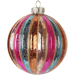 Boule de Noël Clayre & Eef Ø 10x11 cm Multicolore