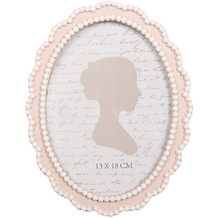 Clayre & Eef 2F1303 Cadre Photo 16x20 cm Rose et Blanc
