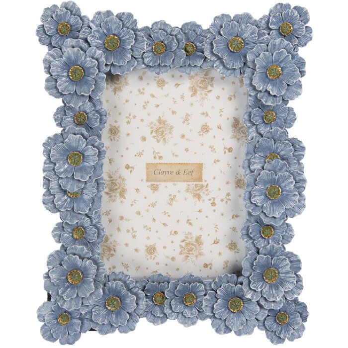 Clayre & Eef 2F1366M Cadre photo 22x3x27 cm Bleu-Vert