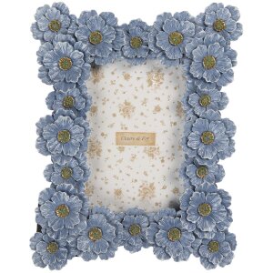 Cadre Photo Clayre & Eef 2F1366S 19x3x25 cm 10x15 cm Bleu Vert