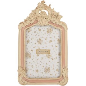 Clayre & Eef Cadre Photo 16x25 cm Beige Rose