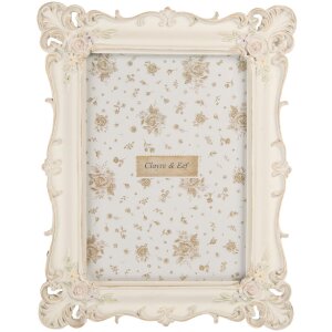 Clayre & Eef 2F1371M Cadre Photo 19x24 cm Blanc 13x18 cm