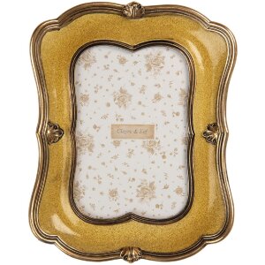 Clayre & Eef 2F1346 cadre photo 17x3x21 cm 10x15 cm doré marron