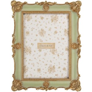 Clayre & Eef 2F1354M Cadre Photo 18x23 cm Vert Doré