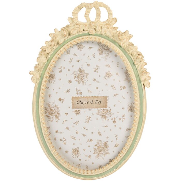 Clayre & Eef 2F1363M Cadre photo 16x3x23 cm Beige Vert
