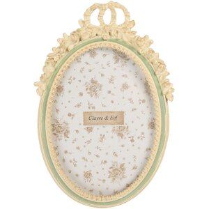 Clayre & Eef 2F1363M Cadre photo 16x3x23 cm Beige Vert