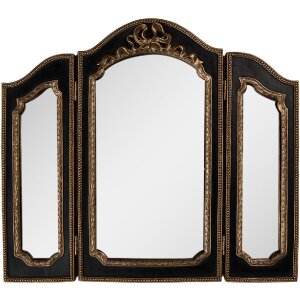 Clayre & Eef 62S317 Miroir Noir et Doré 38x34 cm