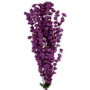 Clayre & Eef Branche Décorative avec Fleurs Violet 15x100cm