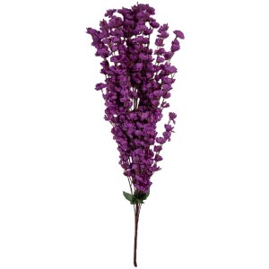 Clayre & Eef Branche Décorative avec Fleurs Violet 15x100cm