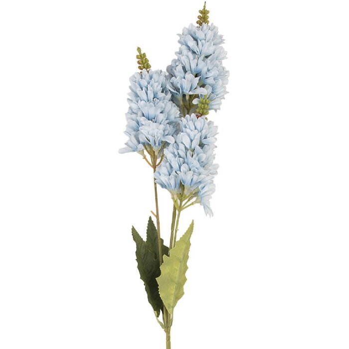 Clayre & Eef Branche décorative avec fleurs bleu 10x7x74 cm