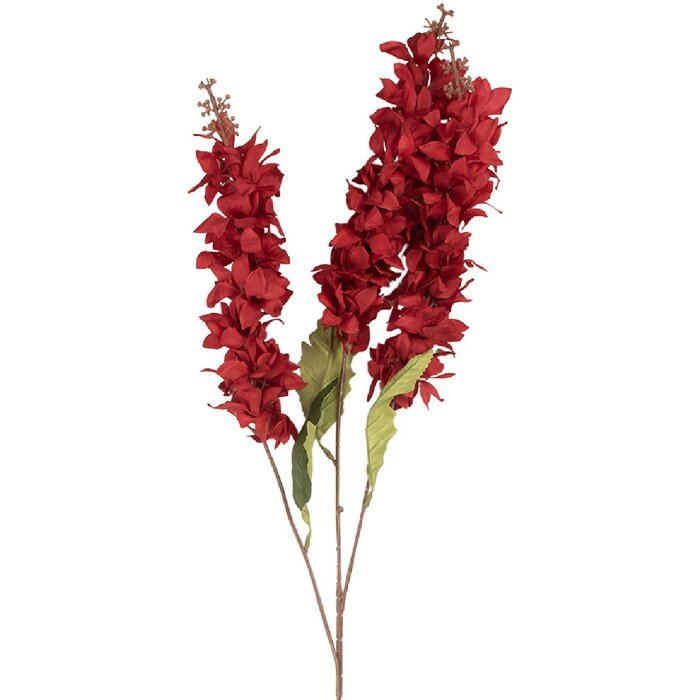 Clayre & Eef Branche décorative avec fleurs rouge 85 cm
